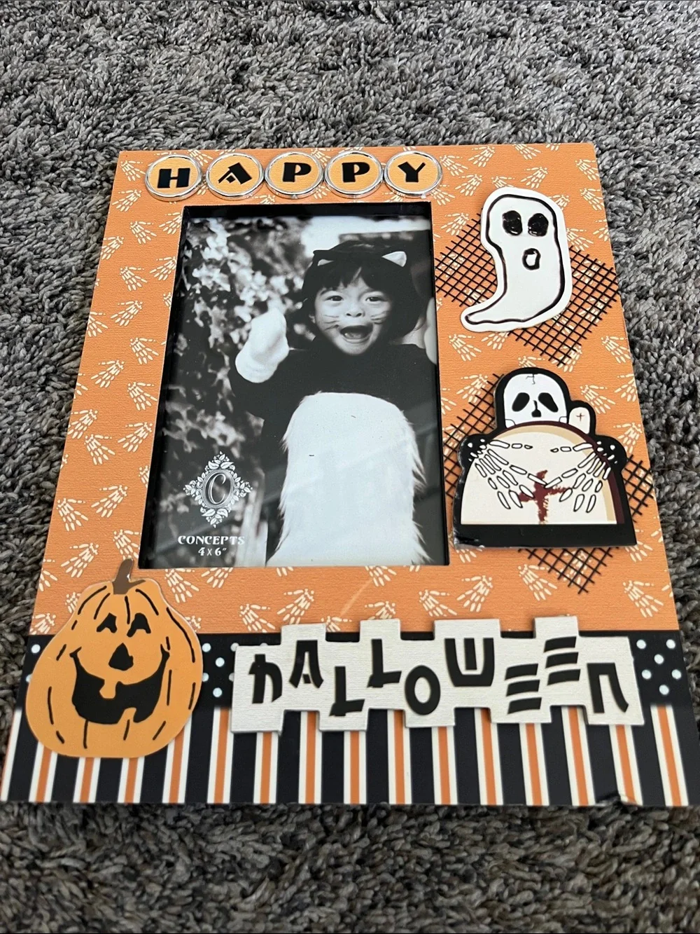 Kids Halloween Costume Photo Frame - Orange